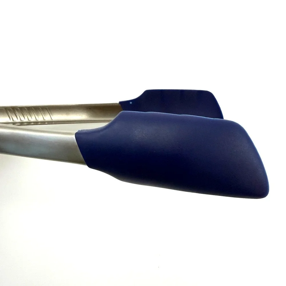 GIR Get It Right 12 Inch Ultimate Tongs Navy Blue Stainless Steel Silicone New